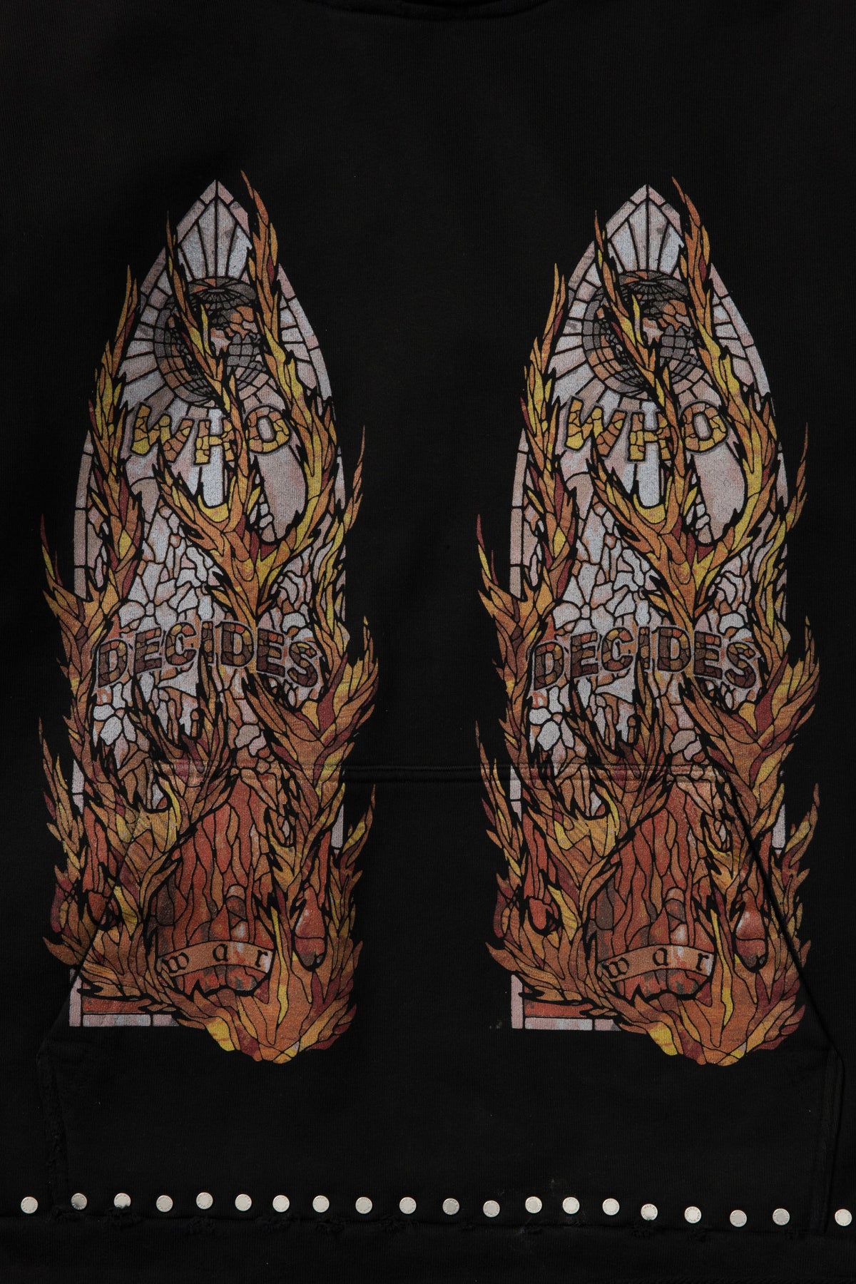 WHO DECIDES WAR HARDWARE HOODED PULLOVER — vista 2
