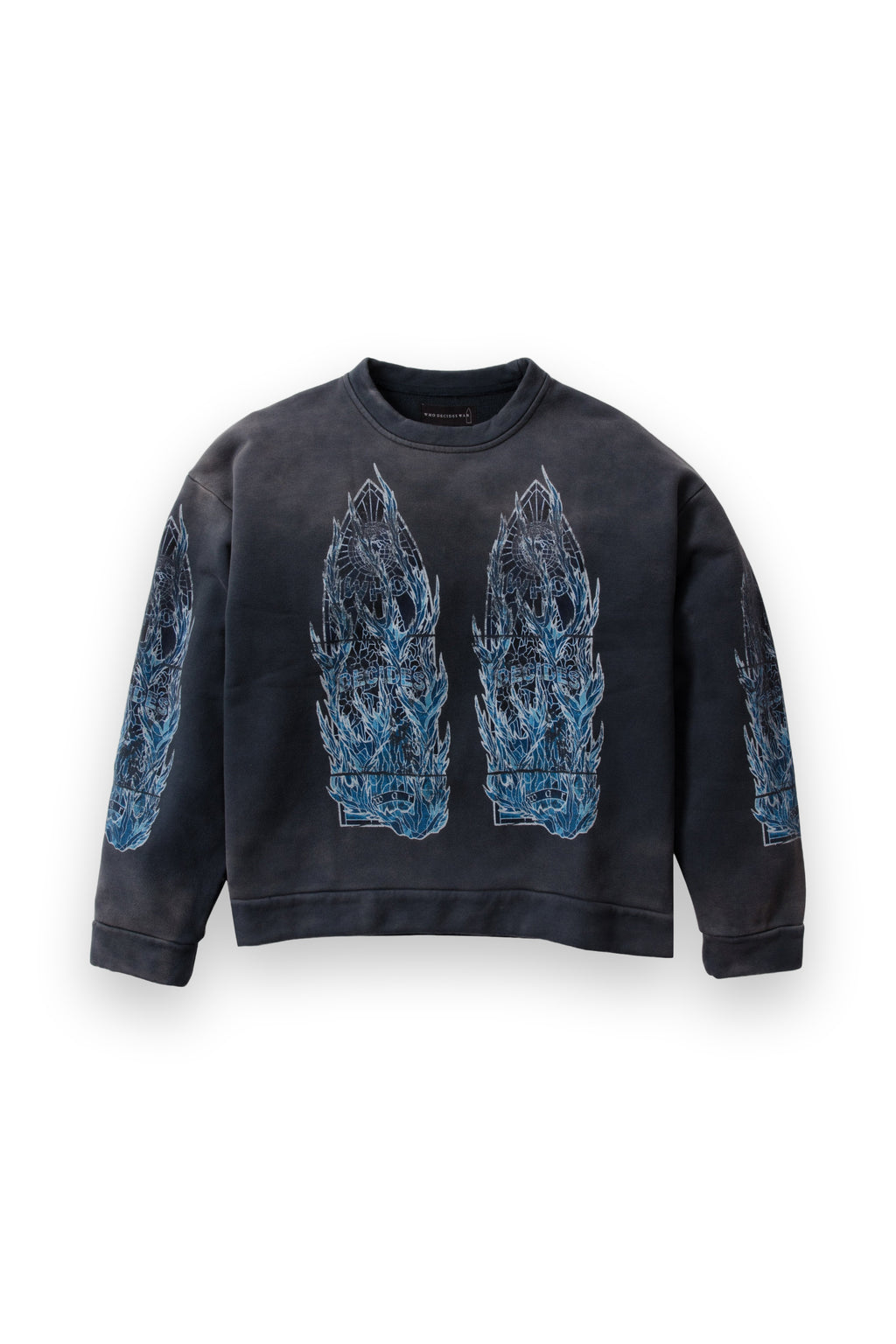 WHO DECIDES WAR FLAME GLASS PULLOVER