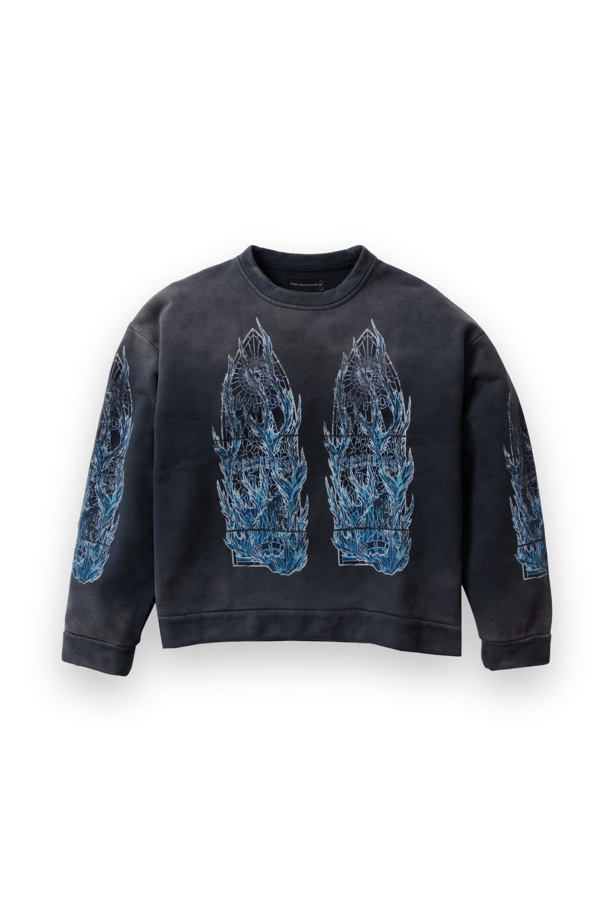 WHO DECIDES WAR FLAME GLASS PULLOVER