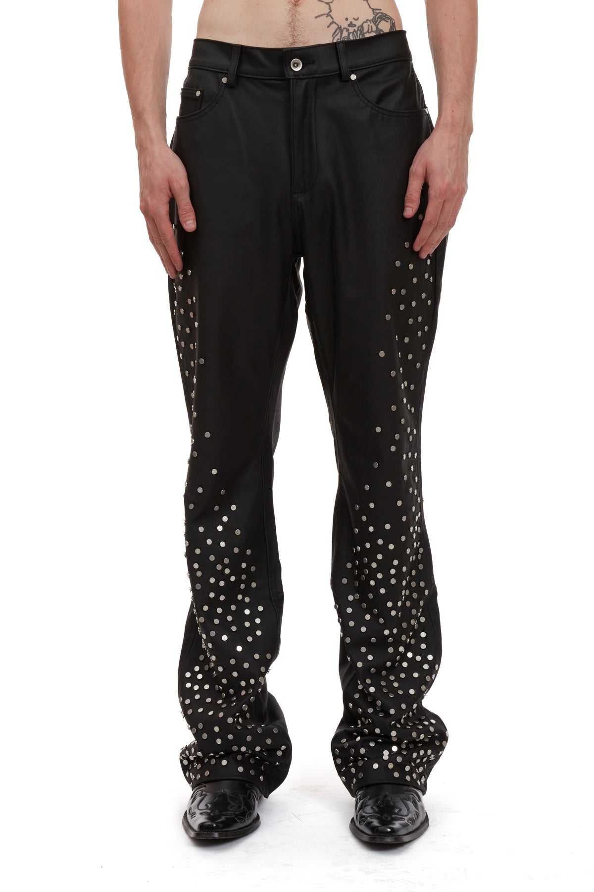 WHO DECIDES WAR STUDDED STAR TROUSER — vista 3