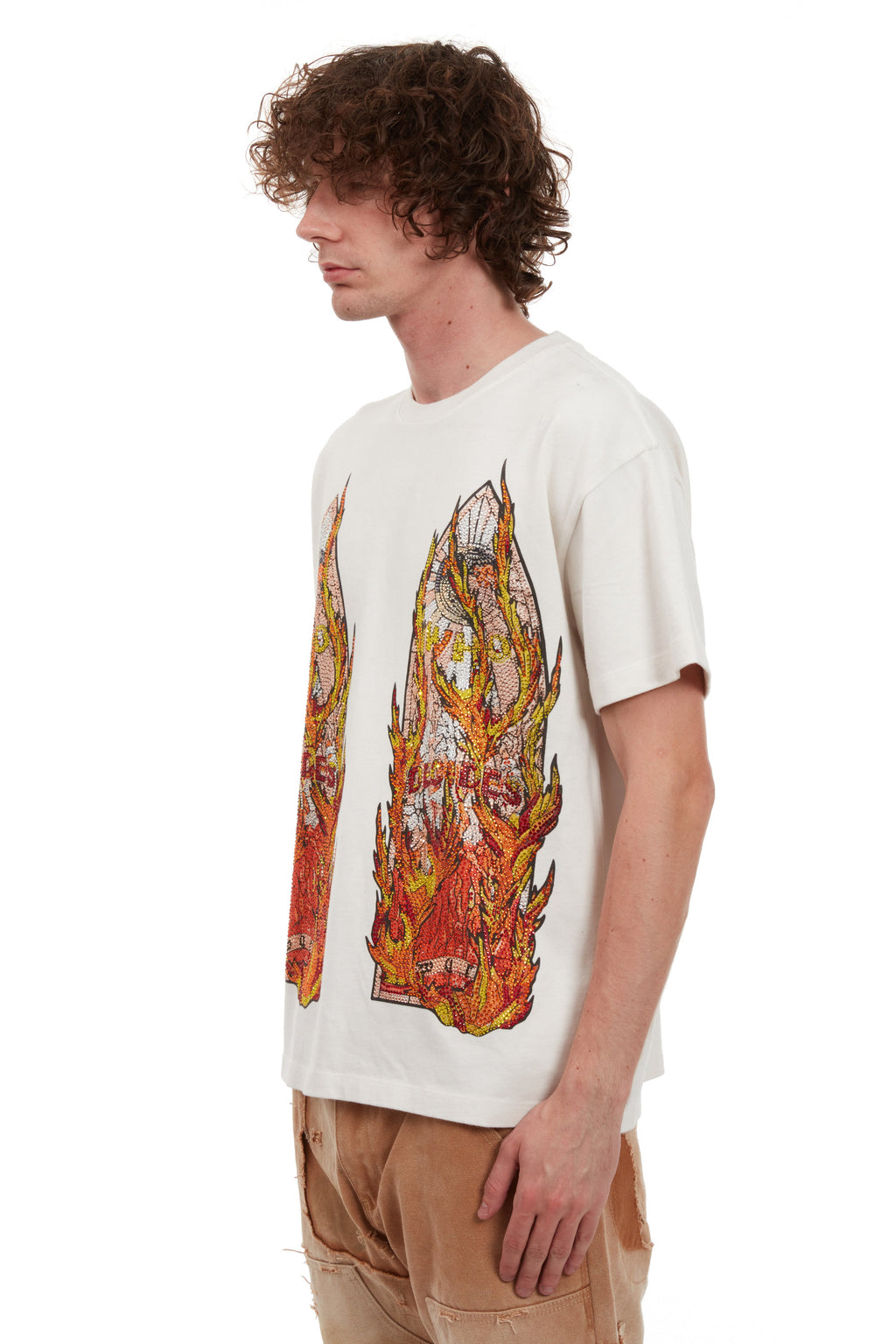 WHO DECIDES WAR RHINESTONE FLAME GLASS JERSEY — vista 4