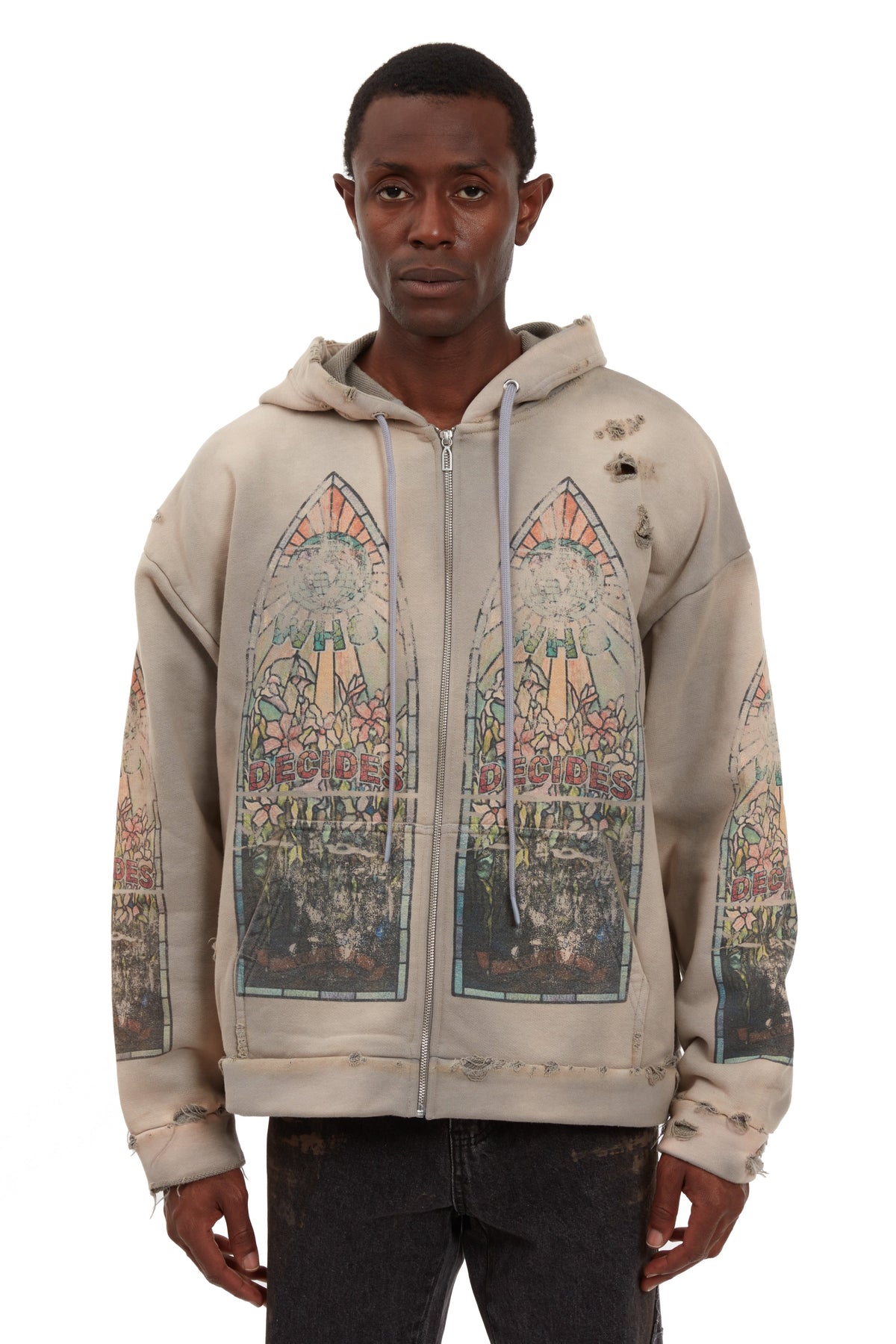 WHO DECIDES WAR FADED ZIP UP — vista 3
