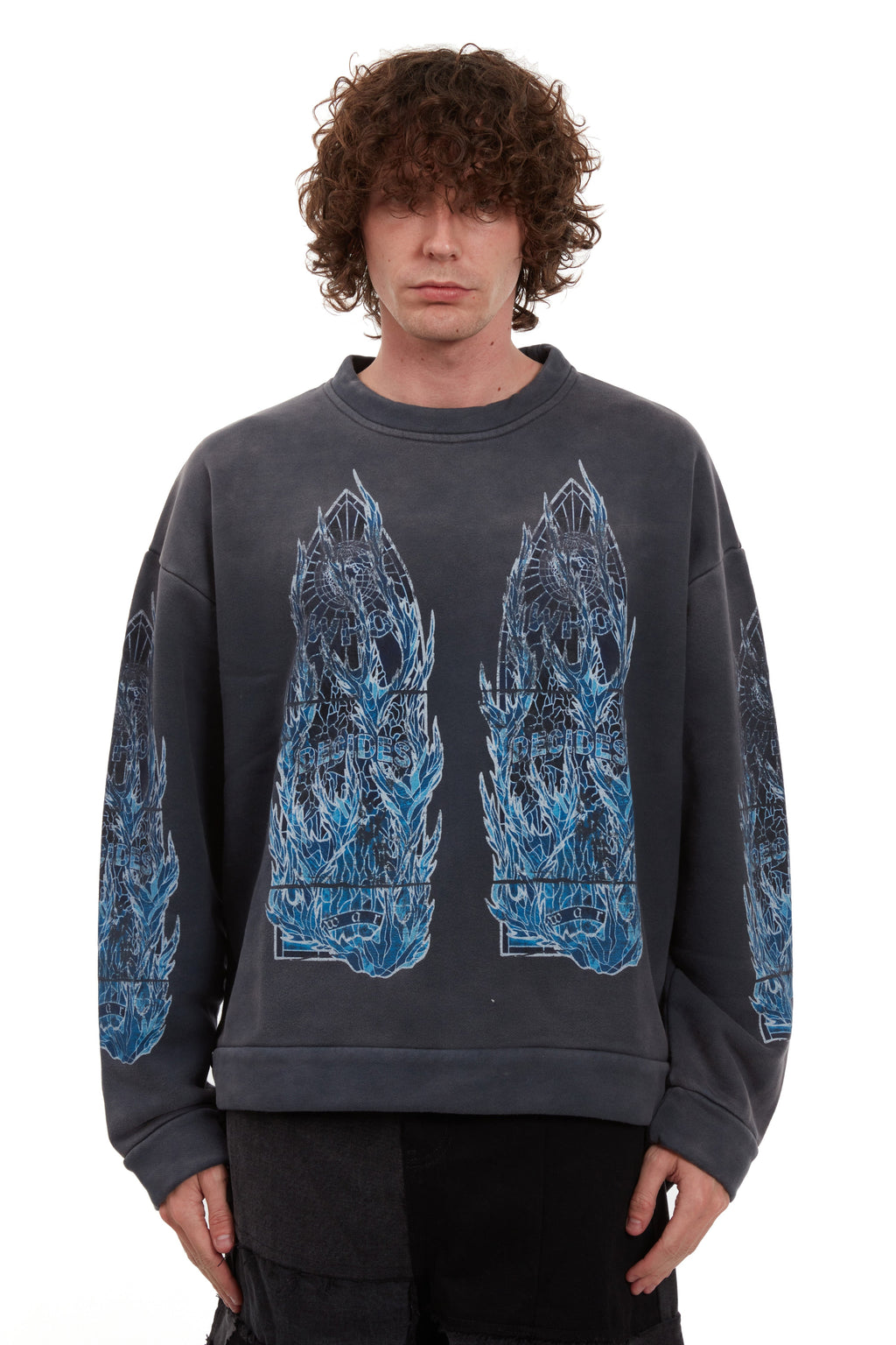 WHO DECIDES WAR FLAME GLASS PULLOVER — vista 3
