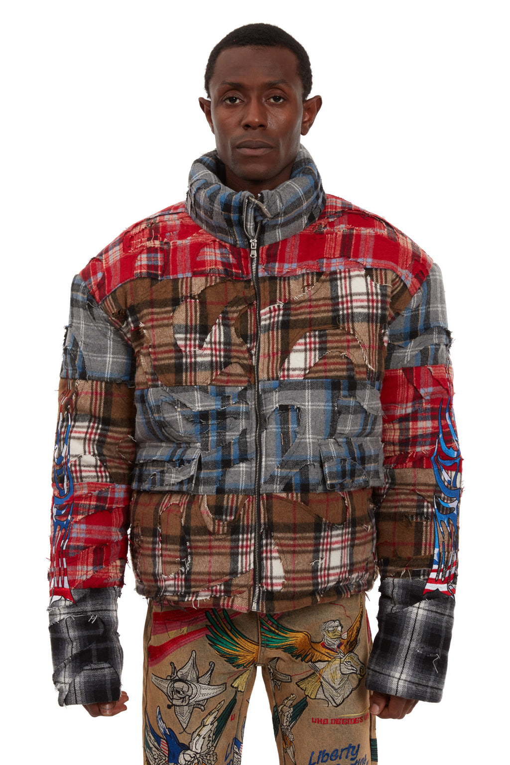 WHO DECIDES WAR RUIN FLANNEL PARKA — vista 3