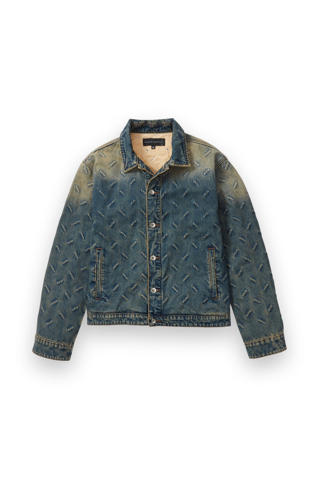 WHO DECIDES WAR THREAD PLATE TRUCKER DENIM TAN