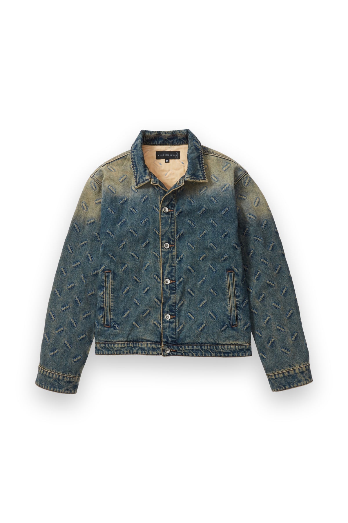 WHO DECIDES WAR THREAD PLATE TRUCKER DENIM TAN