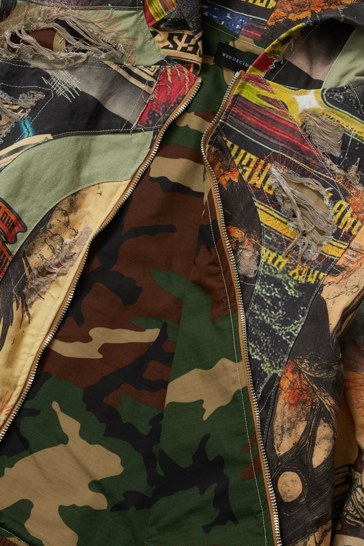 WHO DECIDES WAR VINTAGE ZIP UP — vista 2
