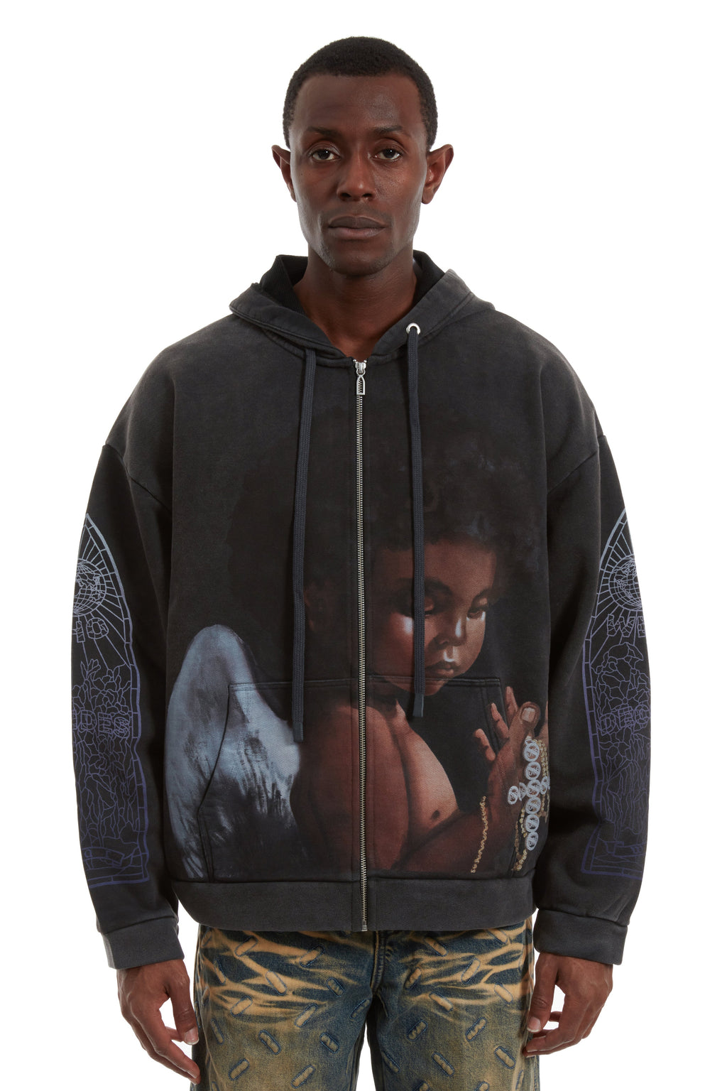WHO DECIDES WAR SACRED BEING ZIP UP — vista 3