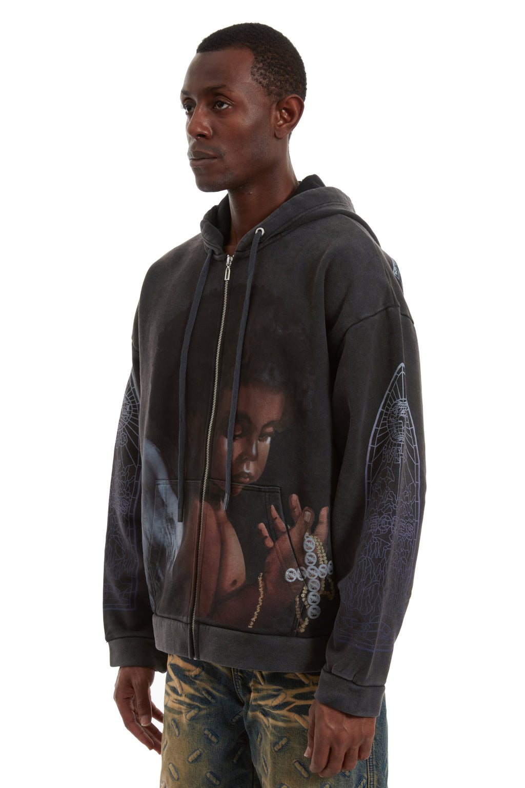 WHO DECIDES WAR SACRED BEING ZIP UP — vista 4