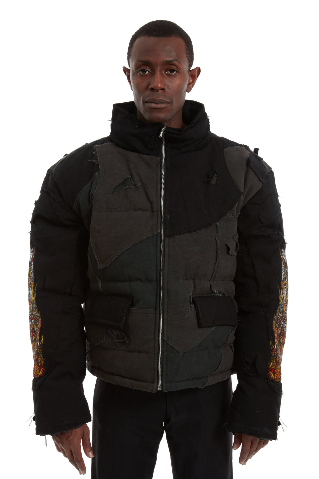 WHO DECIDES WAR UPCYCLED PARKA COAL — vista 3