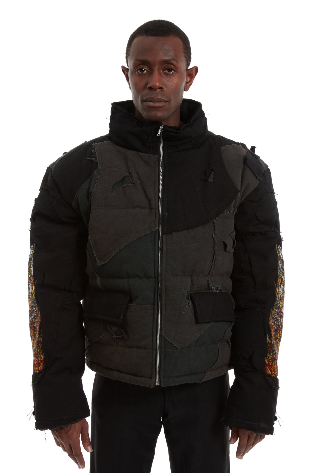 WHO DECIDES WAR UPCYCLED PARKA COAL — vista 3