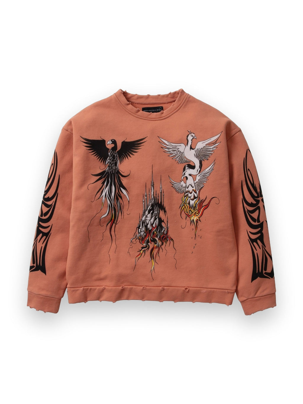 WHO DECIDES WAR NEFARIOUS WINGED CREWNECK SWEATER