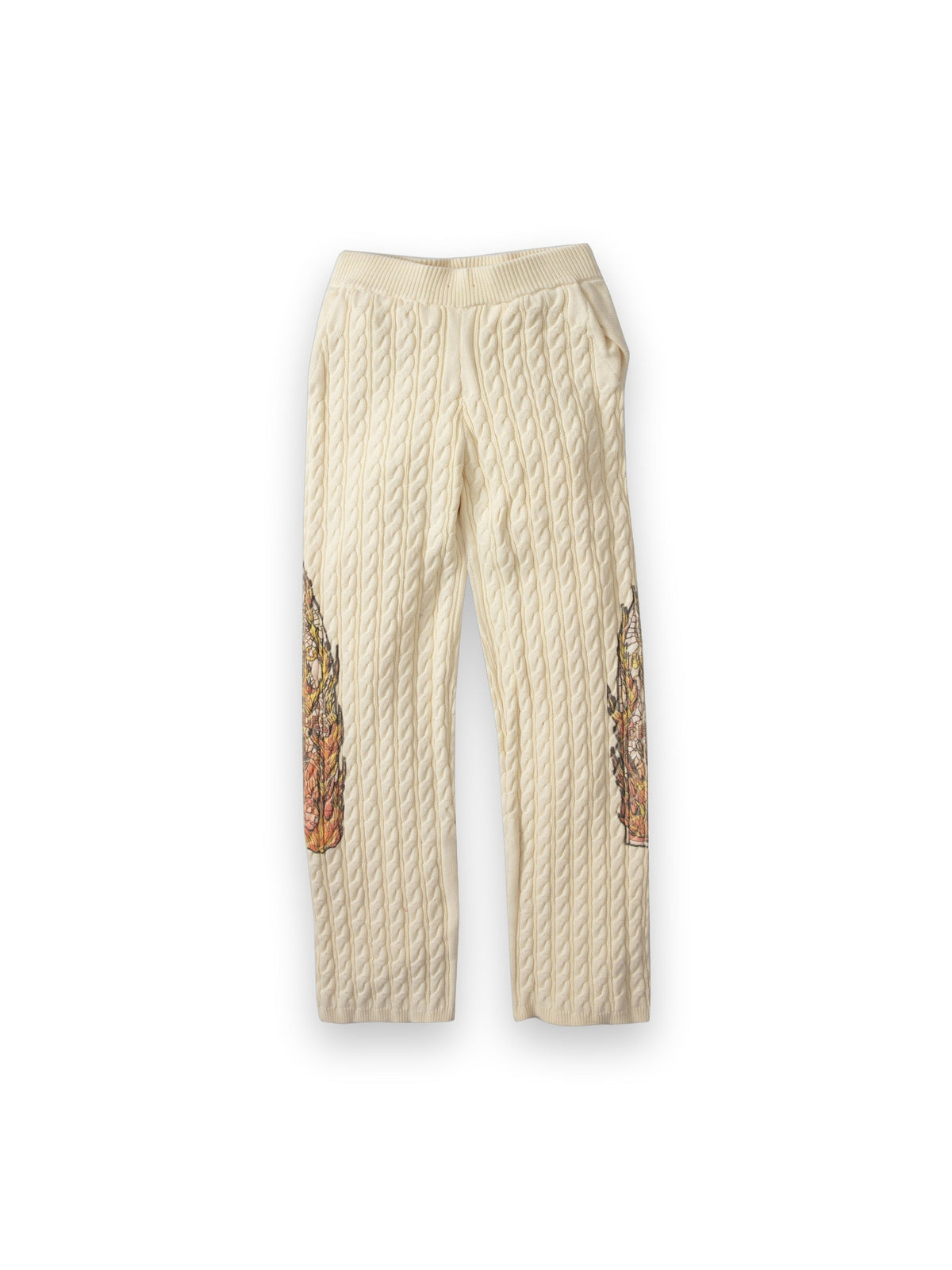 WHO DECIDES WAR FLAME GLASS CABLE KNIT LOUNGE PANTS