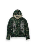 WHO DECIDES WAR WINGED WAVELENGTH CAMO ZIP UP HOODIE