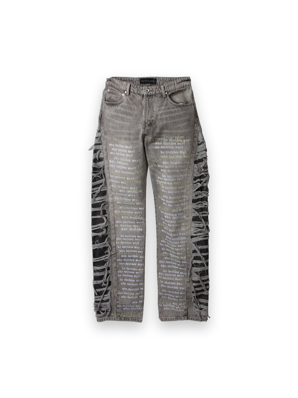 WHO DECIDES WAR ULTRA FLARE SCRIPTURE DENIM