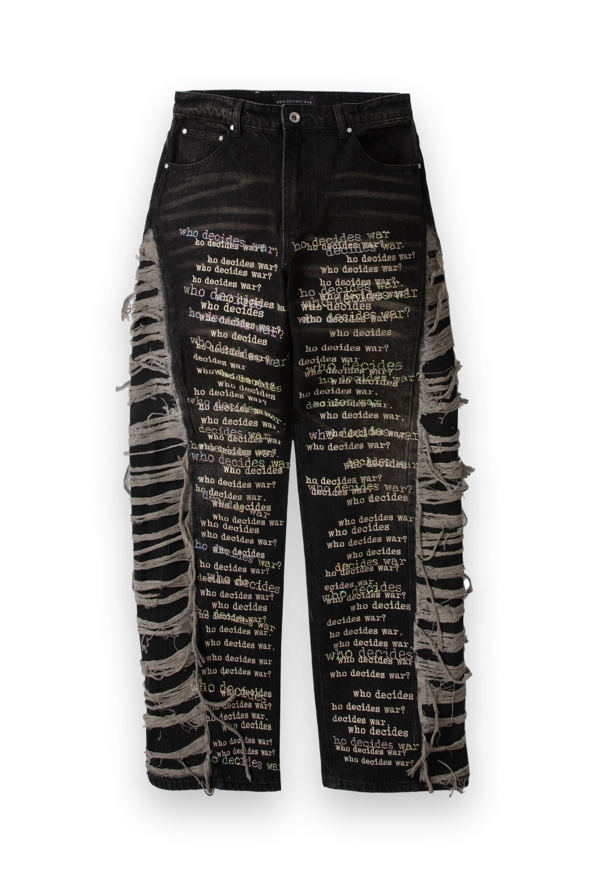 WHO DECIDES WAR ULTRA FLARE SCRIPTURE DENIM