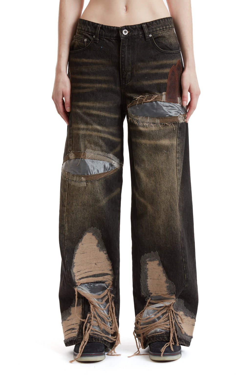 WHO DECIDES WAR LOW RISE ORGANZA OVERLAY PANT — vista 3