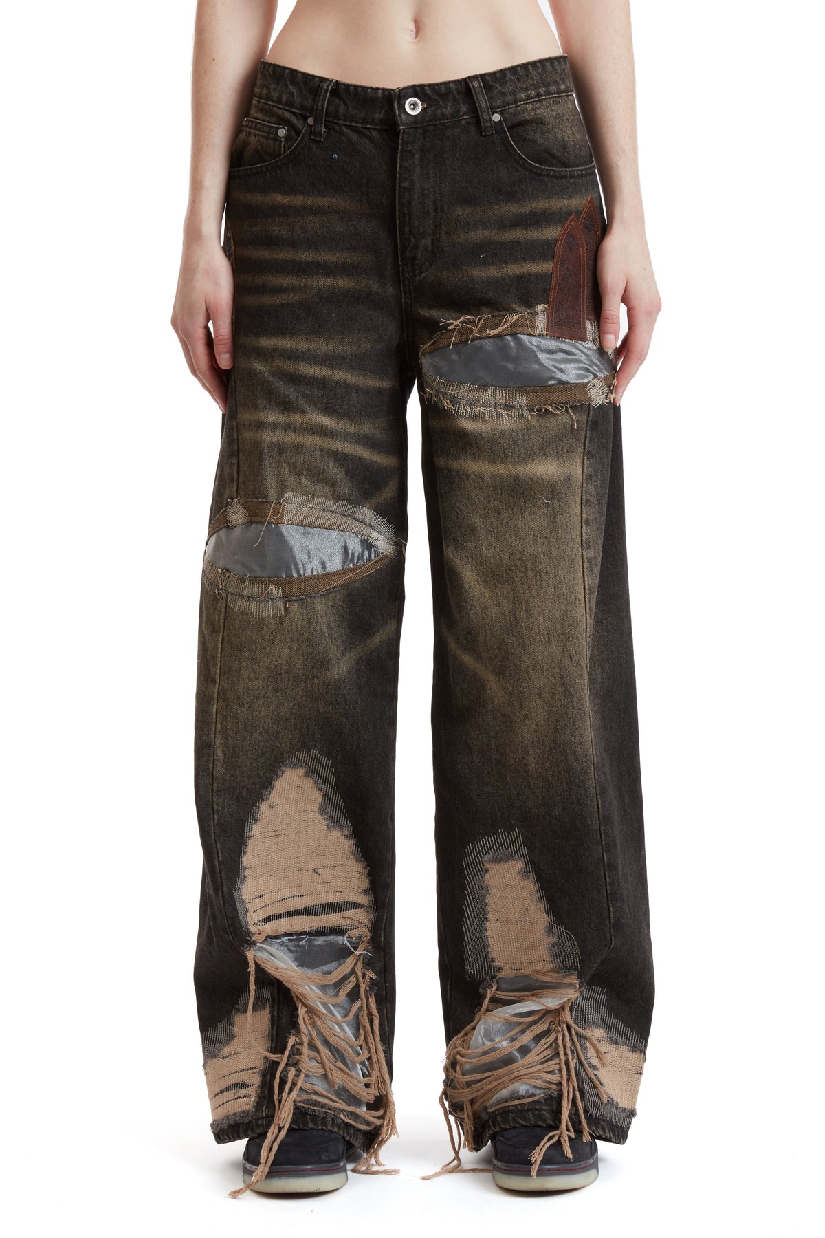 WHO DECIDES WAR LOW RISE ORGANZA OVERLAY PANT — vista 3