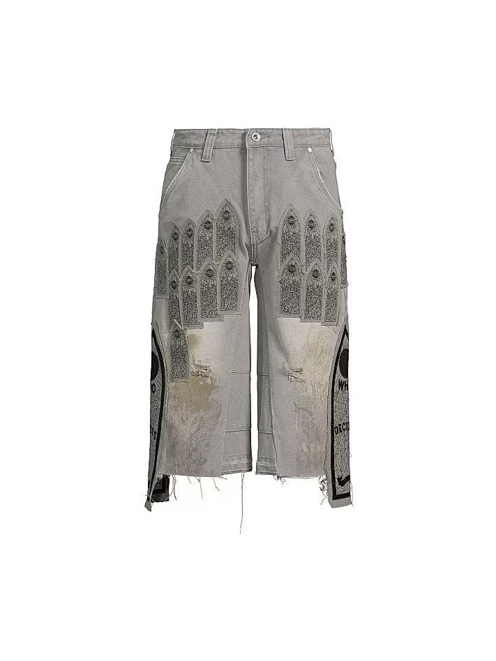 WHO DECIDES WAR ARCHED CARPENTER SHORT VINTAGE GREY