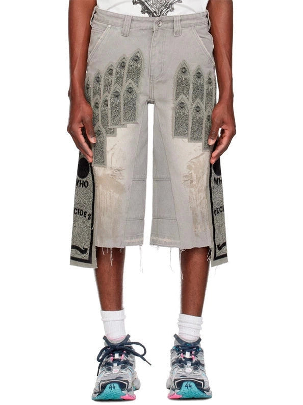 WHO DECIDES WAR ARCHED CARPENTER SHORT VINTAGE GREY WHO DECIDES WAR The Hype Company