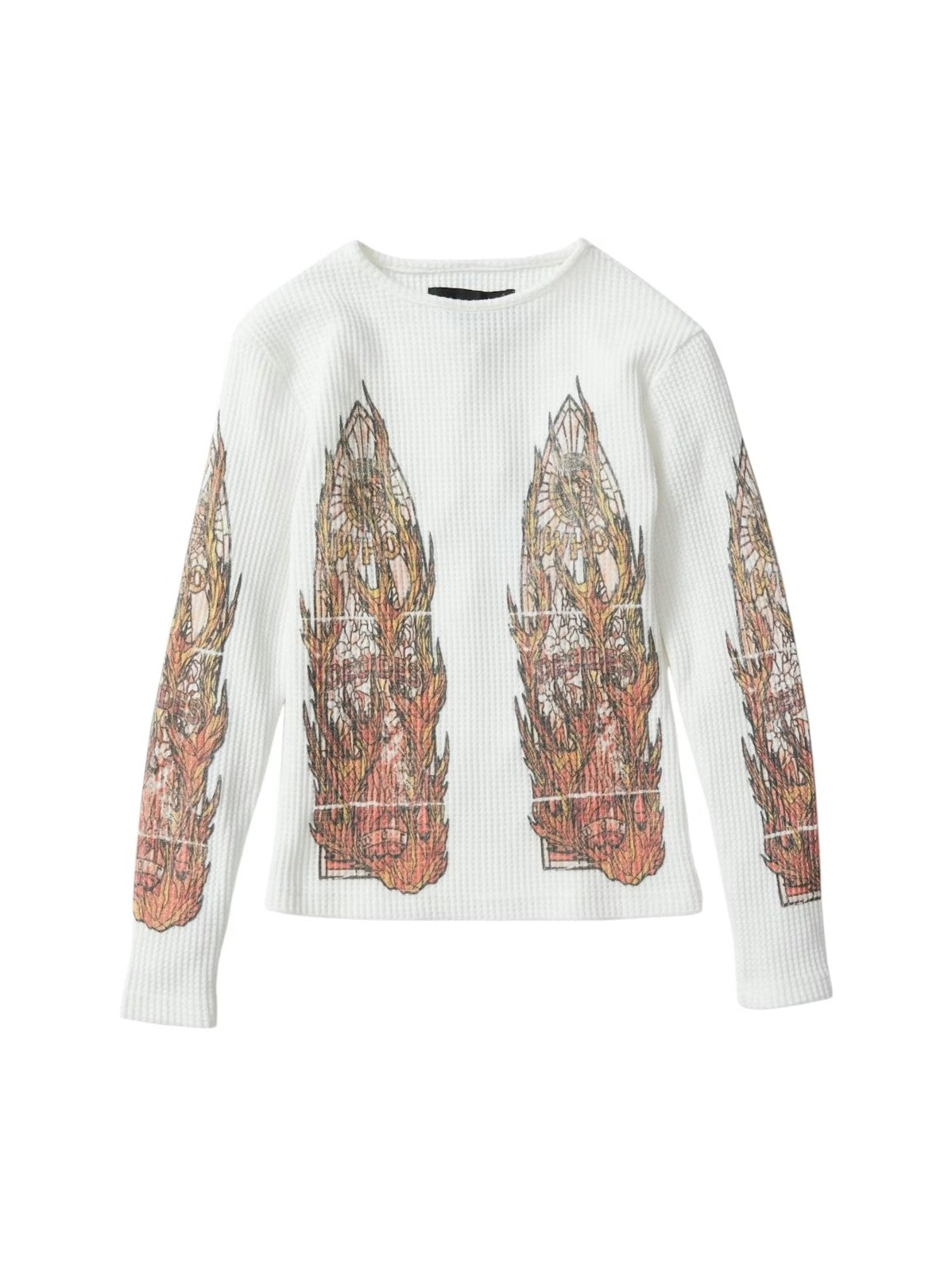 WHO DECIDES WAR FADED GLASS THERMAL LONG SLEEVE WHITE