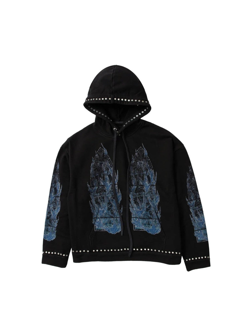 WHO DECIDES WAR FLAME GLASS HOODIE BLACK
