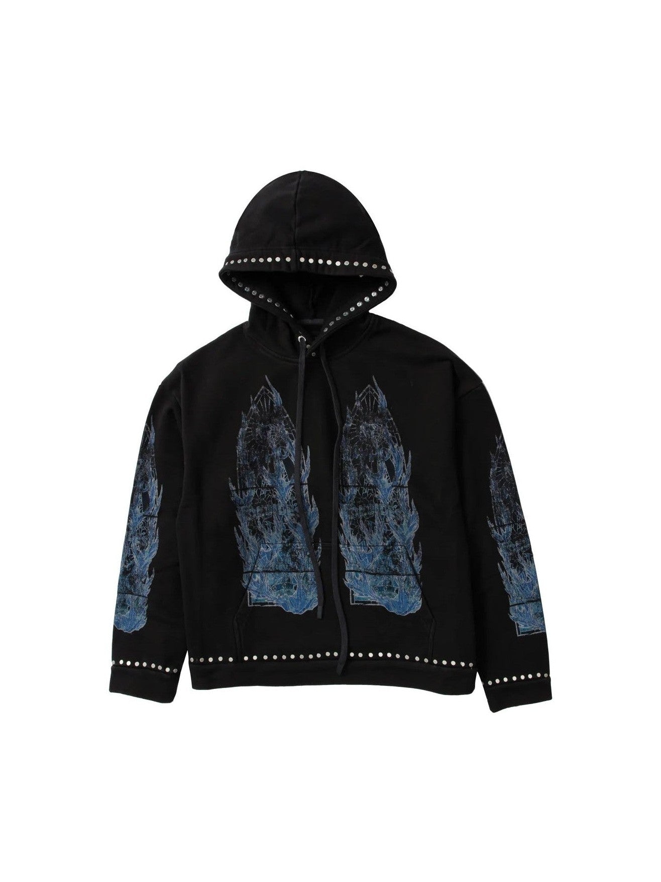 WHO DECIDES WAR FLAME GLASS HOODIE BLACK