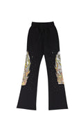 WHO DECIDES WAR FLAME GLASS SWEATPANTS BLACK