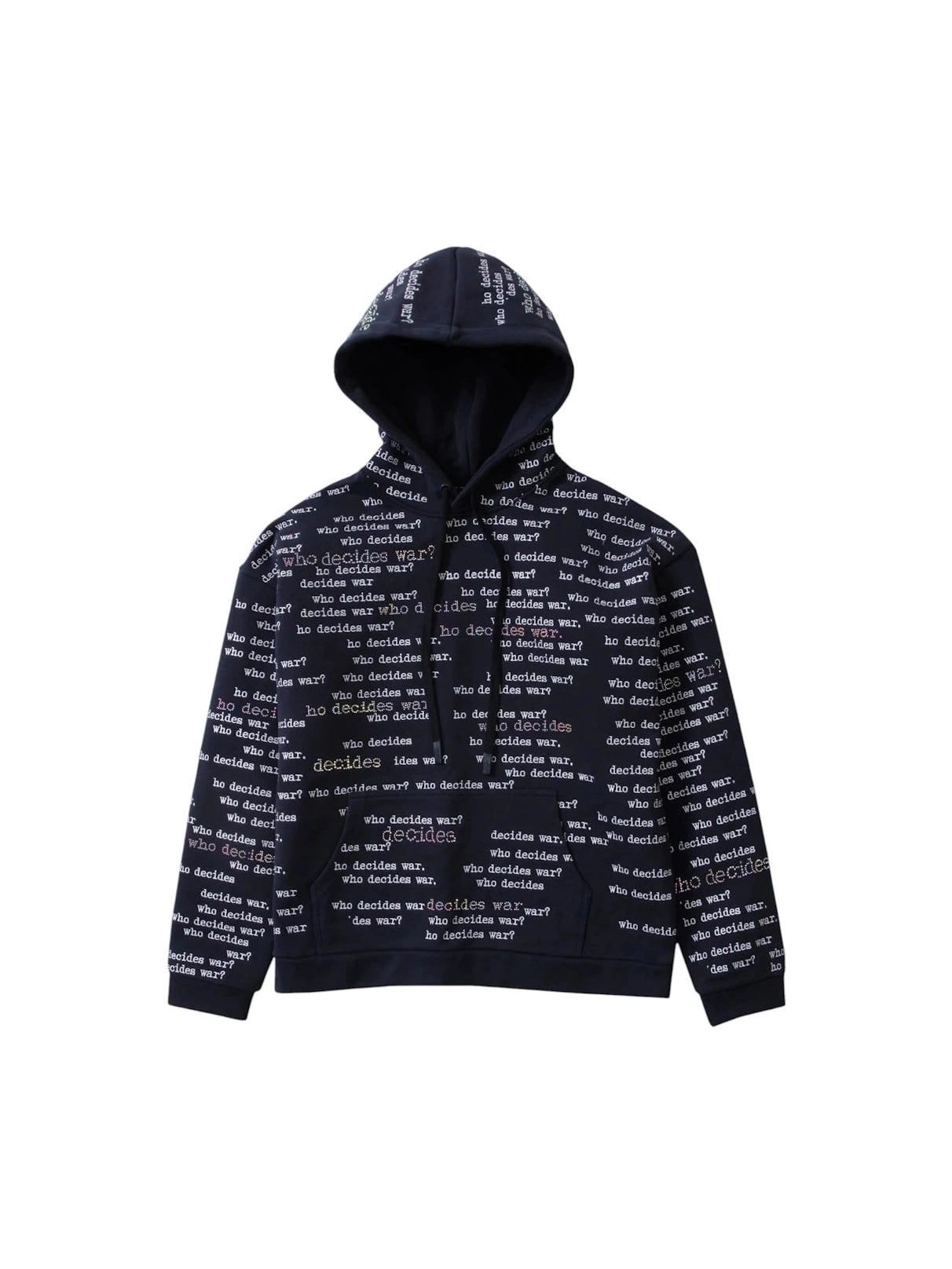 WHO DECIDES WAR WDW SCRIPTURE HOODED PULLOVER NAVY