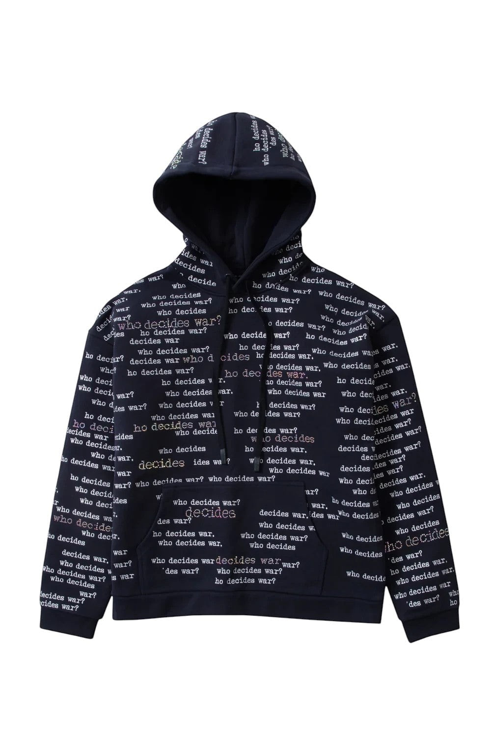 WHO DECIDES WAR WDW SCRIPTURE HOODED PULLOVER NAVY