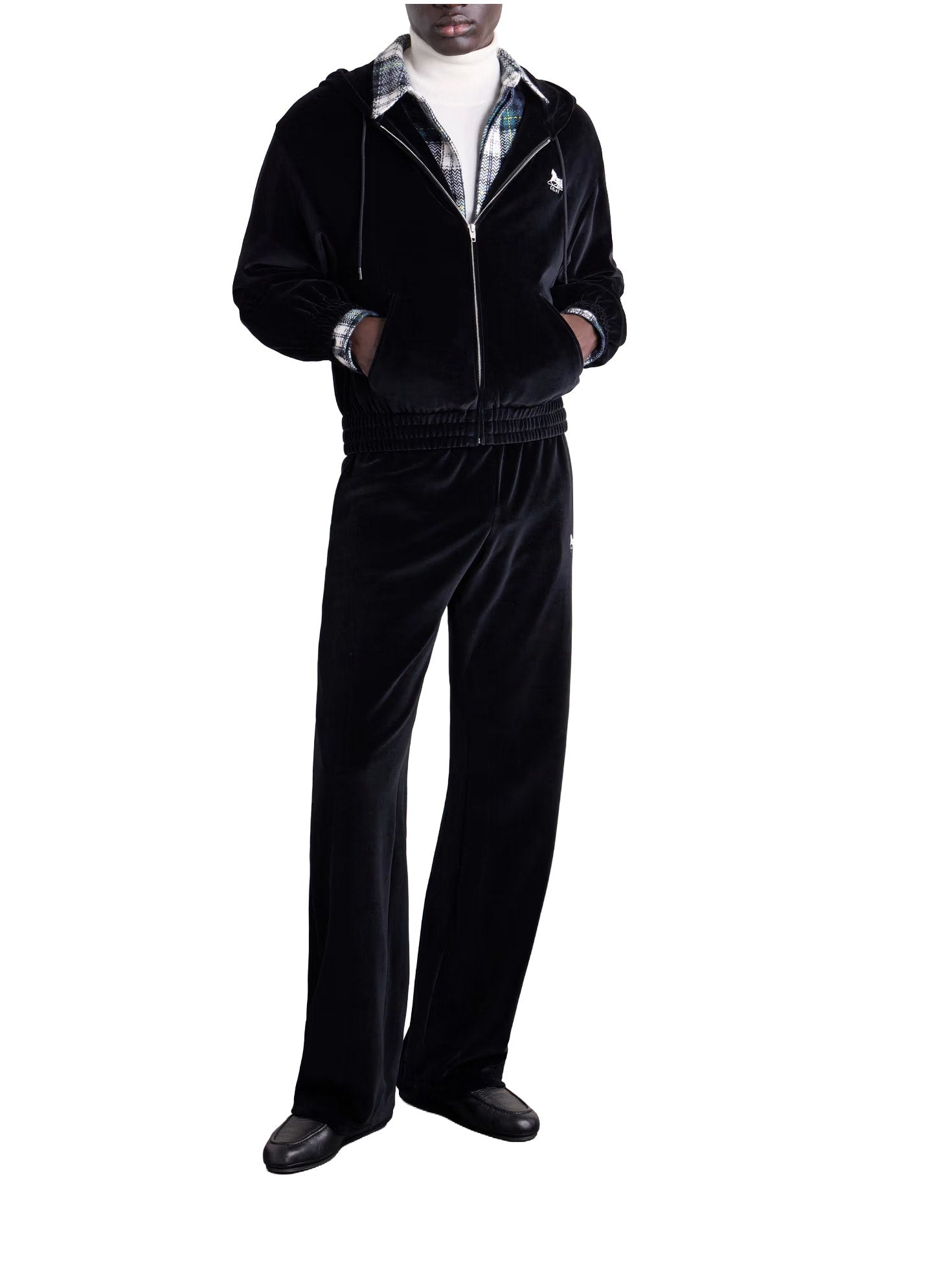 CELINE VELVET BLACK SWEATPANTS