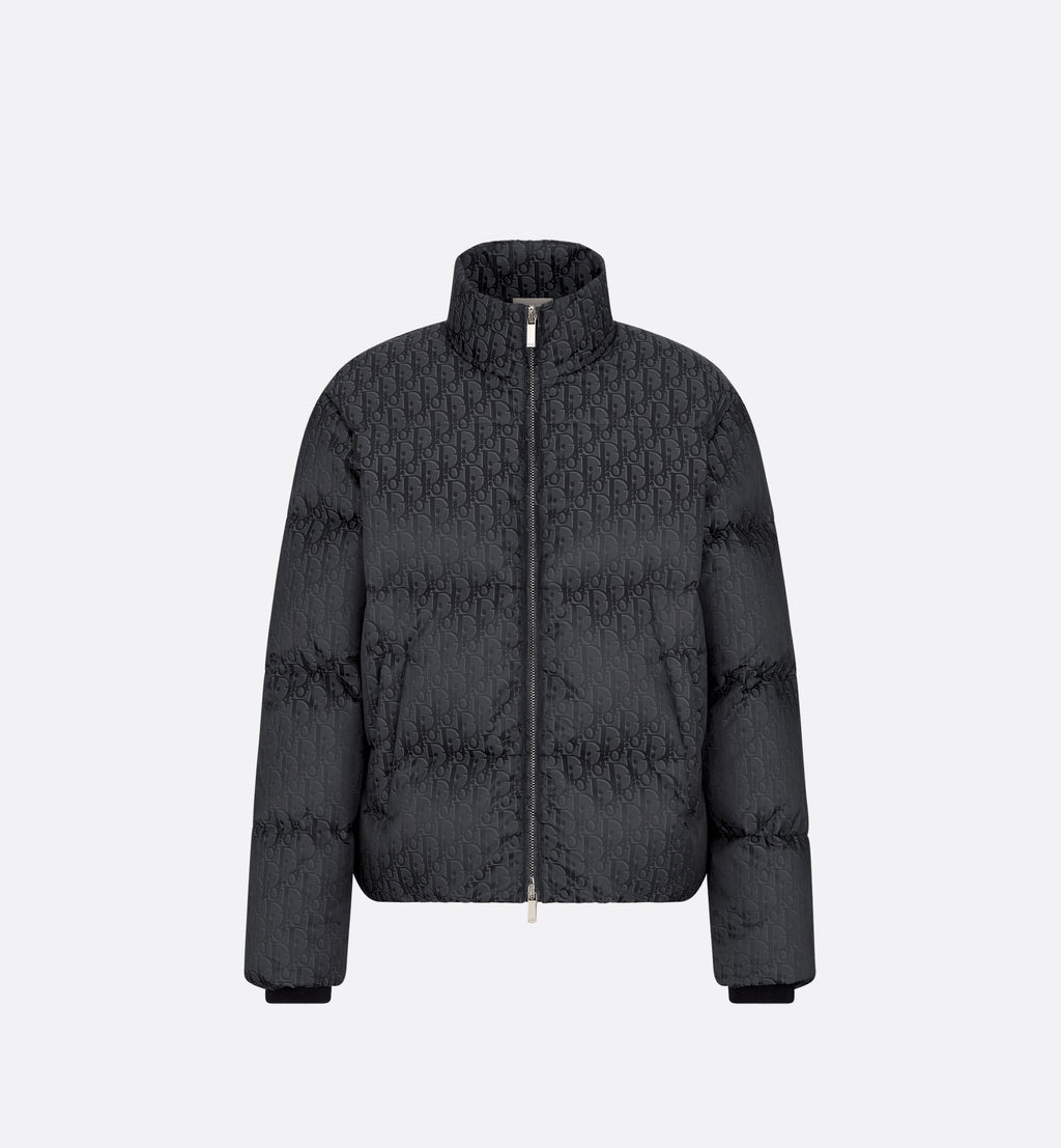 DIOR OBLIQUE DOWN PUFFER JACKET BLACK