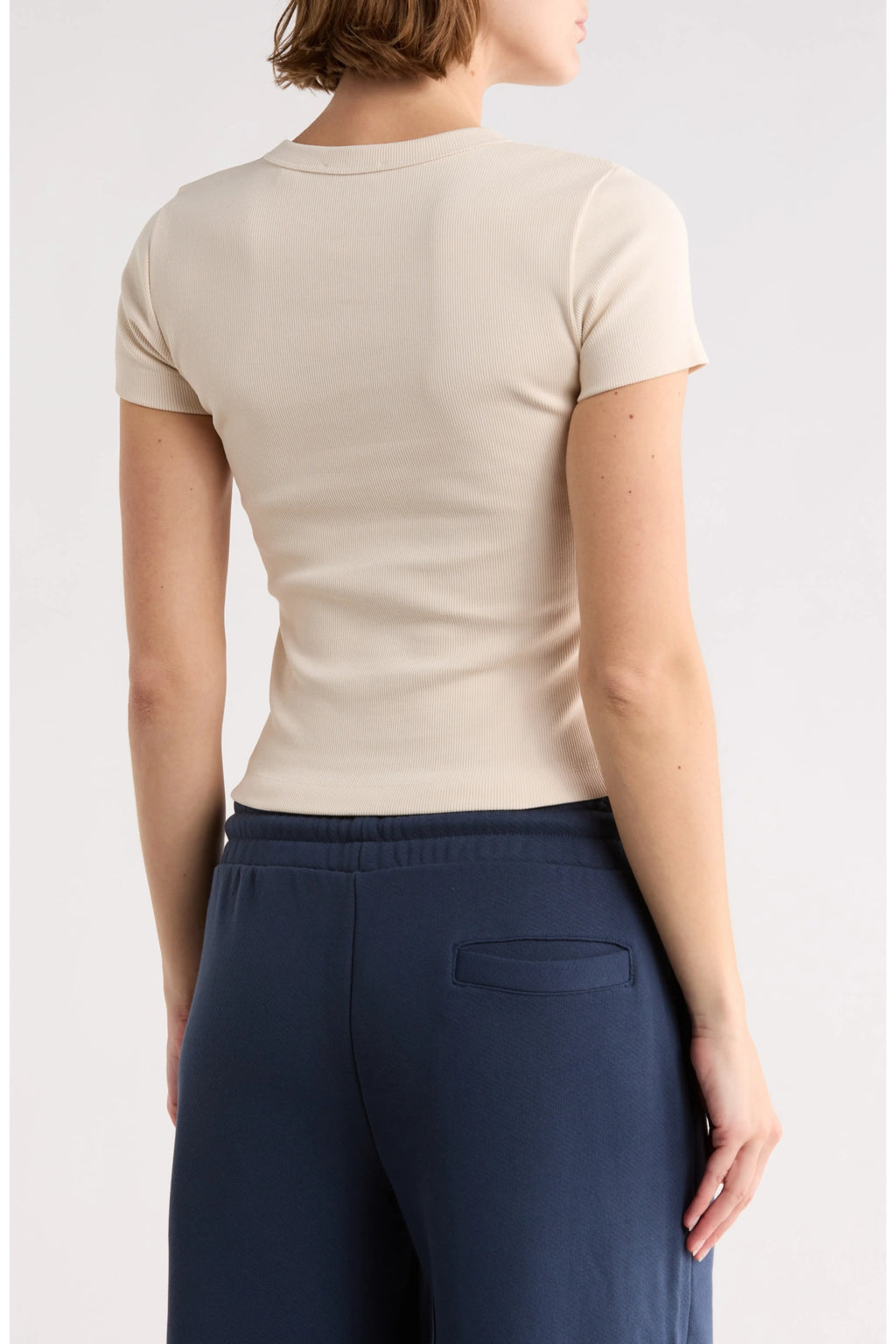 OFF WHITE FITTED OFF T-SHIRT BEIGE