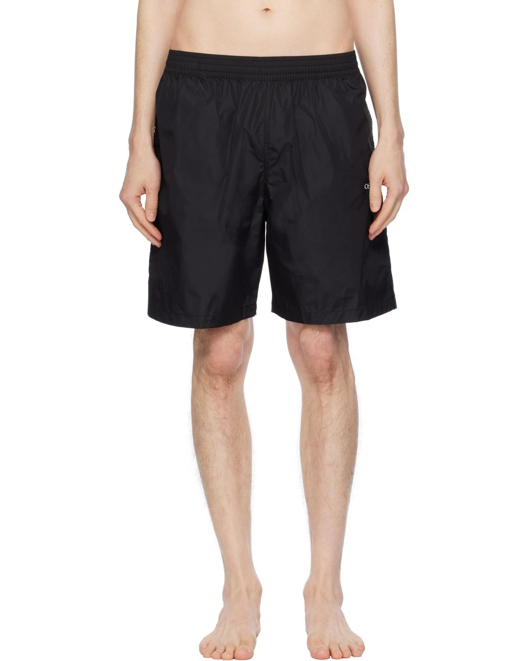 OFF WHITE SCRIBBLE DIAGS SWIM SHORTS BLACK
