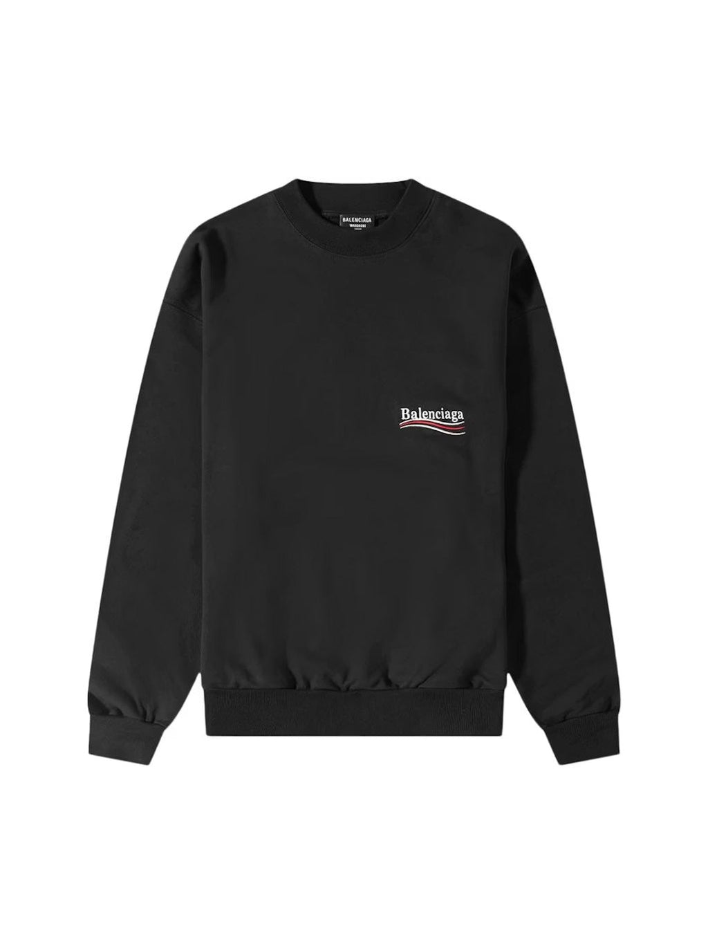 BALENCIAGA POLITICAL CAMPAIGN CREWNECK BLACK