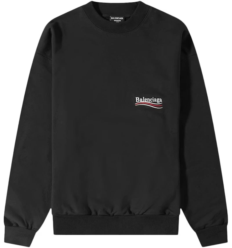 BALENCIAGA POLITICAL CAMPAIGN CREWNECK BLACK