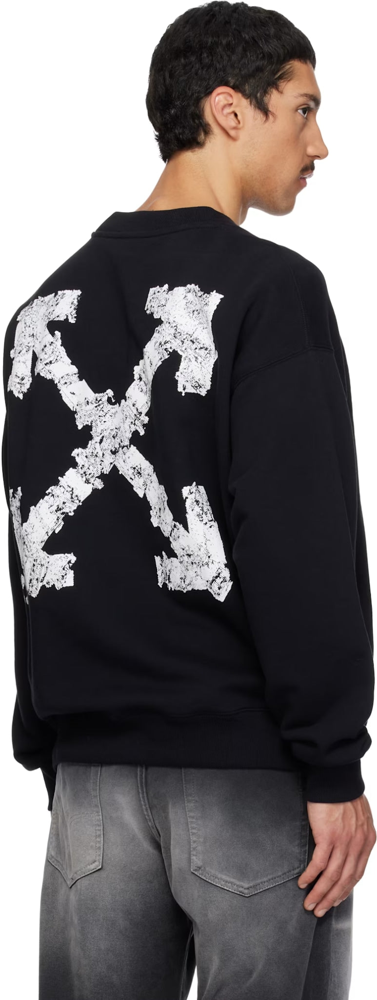 OFF-WHITE BLACK HERALDIC ARROW SKATE CREWNECK