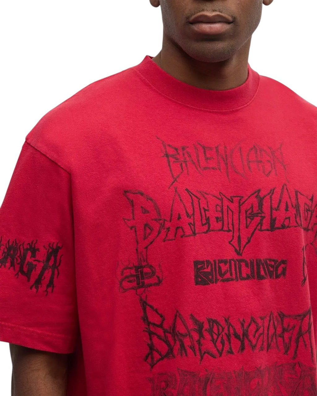 BALENCIAGA DIY METAL RED T-SHIRT