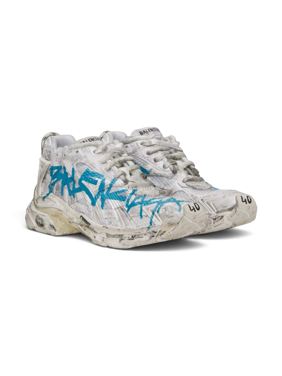 BALENCIAGA RUNNER GRAFFITI WHITE BLUE