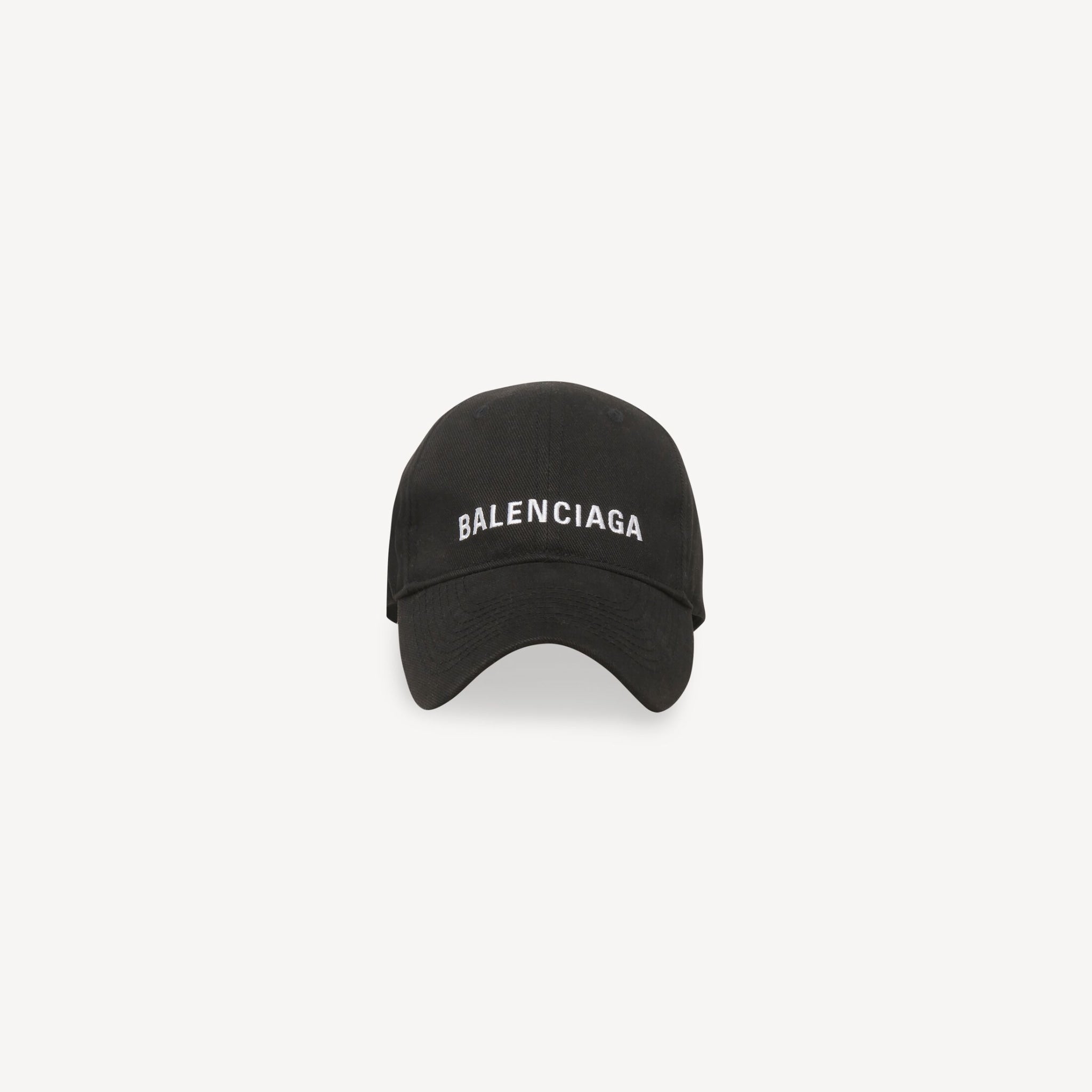 BALENCIAGA BLACK EMBROIDERED CAP