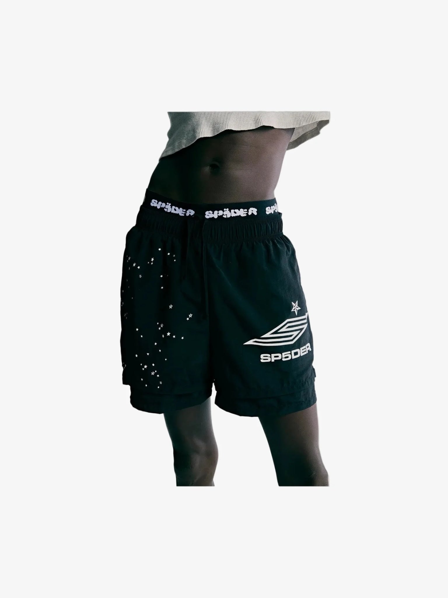 SP5DER PRO TRACK SHORTS BLACK