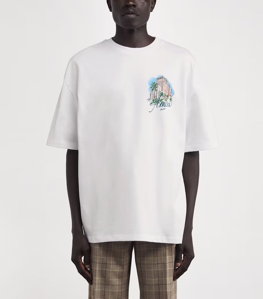 AMIRI HOTEL PRINTED T-SHIRT WHITE