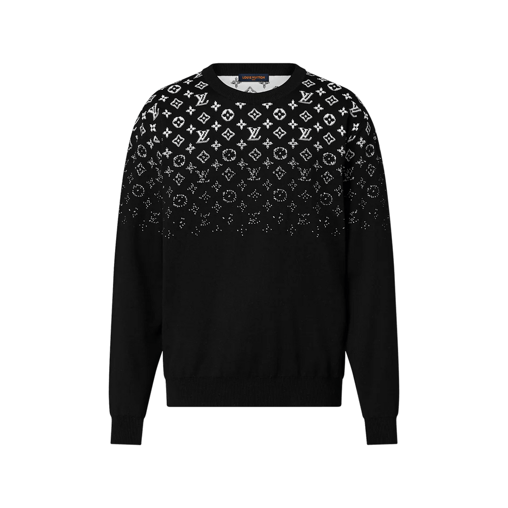 LOUIS VUITTON GRADIENT COTTON BLACK WHITE CREWNECK