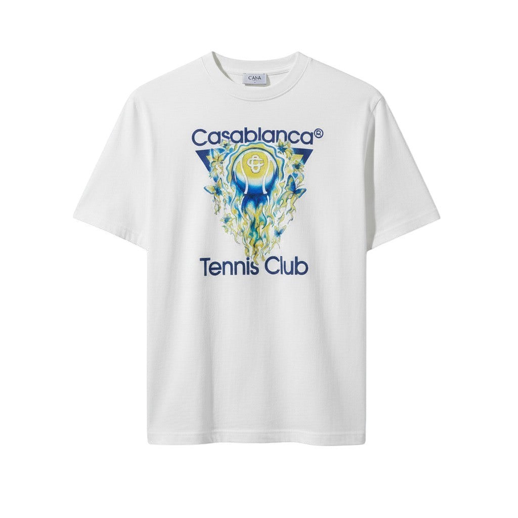 CASABLANCA TENNIS CLUB ICON T-SHIRT WHITE