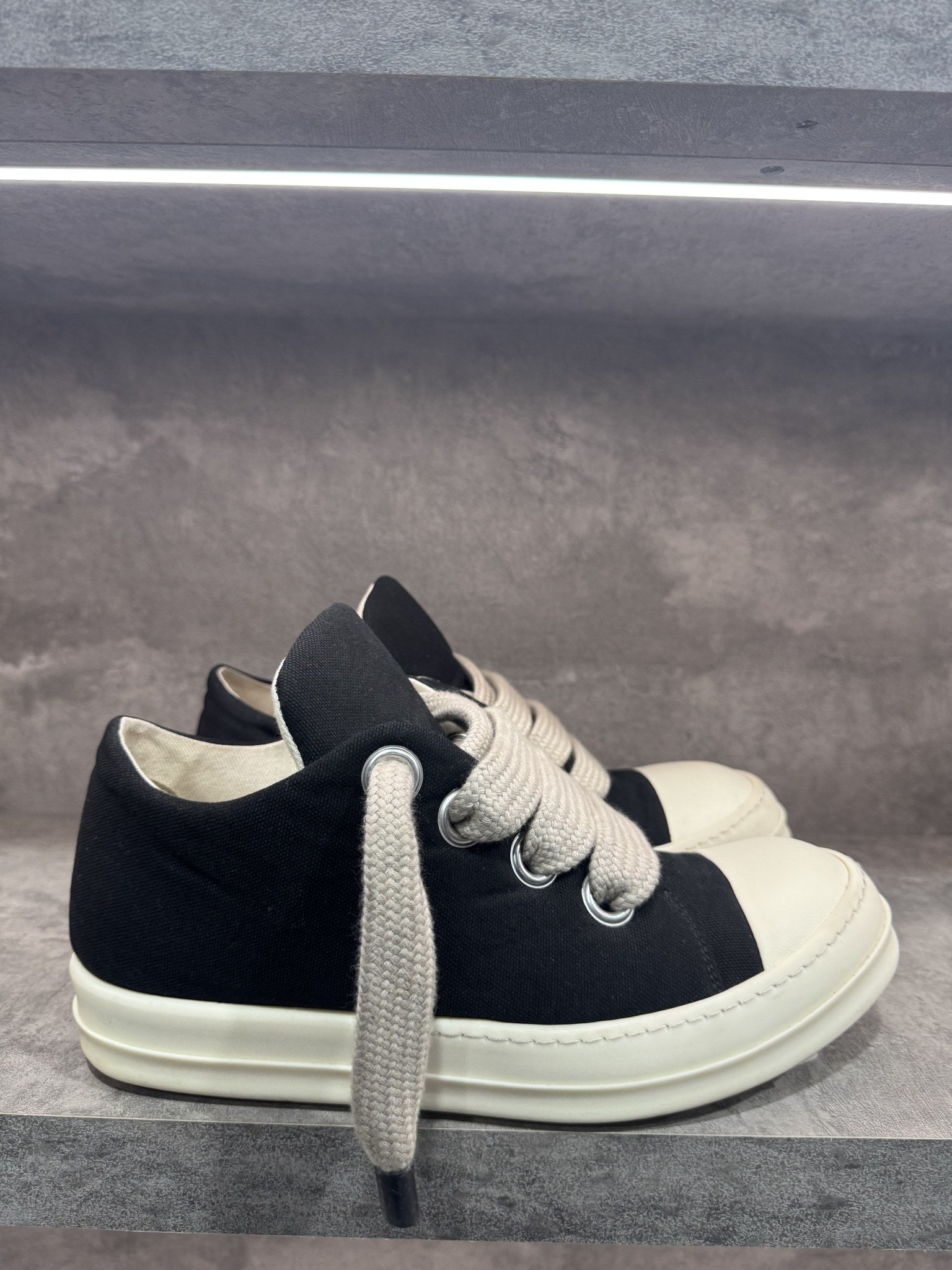 RICK OWENS JUMBO LACES CANVAS SNEAKERS