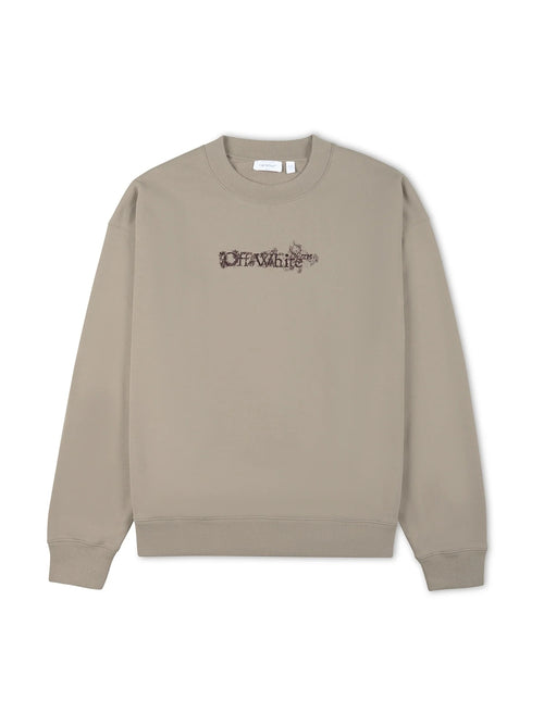 OFF WHITE CREWNECK HERALDIC BEIGE