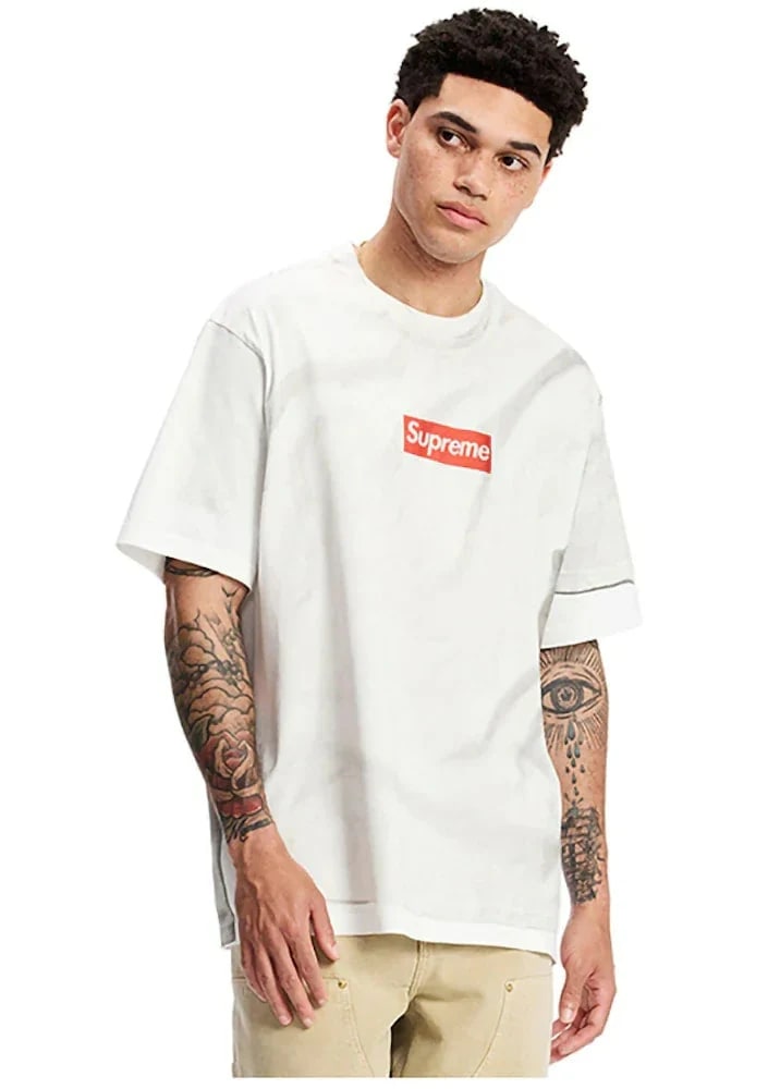 SUPREME MM6 MAISON MARGIELA BOX LOGO T-SHIRT WHITE
