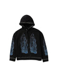 WHO DECIDES WAR FLAME GLASS HOODIE BLACK