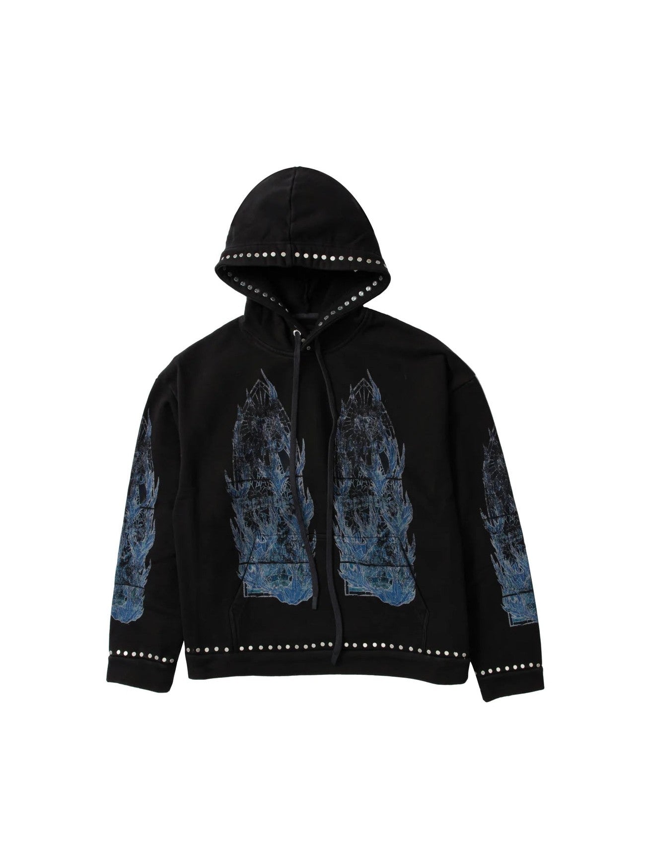 WHO DECIDES WAR FLAME GLASS HOODIE BLACK