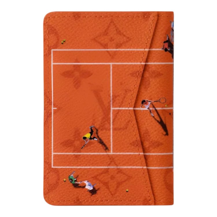 LOUIS VUITTON TENNIS POCKET ORGANIZER BRICK RED ORANGE